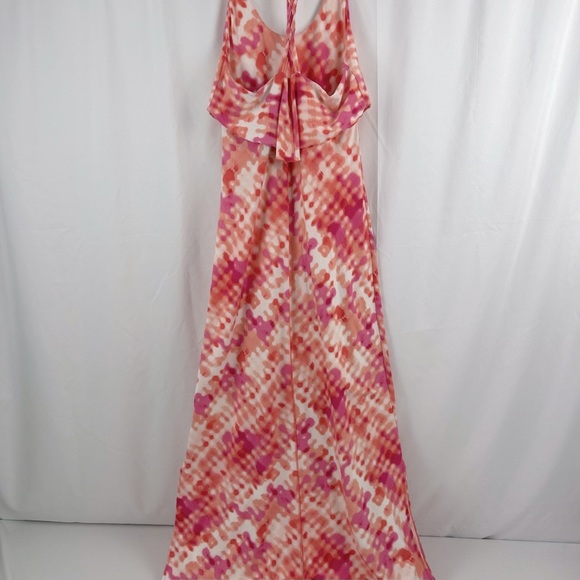 Patagonia Folly Beach Maxi Dress pink & peach tie dye print shelf bra Medium - Picture 6 of 10